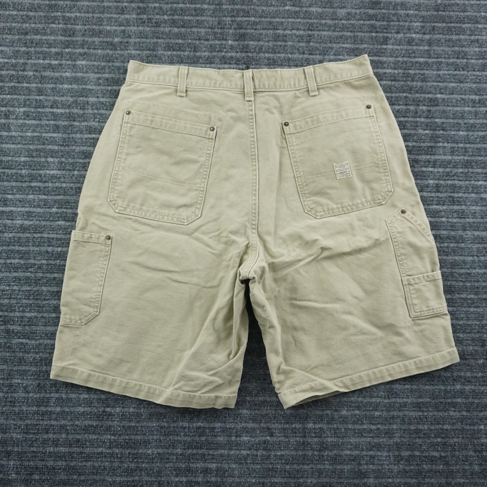 Vintage 90s Abercrombie & Fitch Carpenter Shorts 36 Khaki Tan Canvas USA Made
